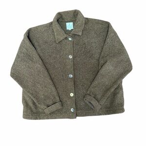 Vintage Via Vai by Polero Wool Blend Jacket Cropped Button Front Made in USA